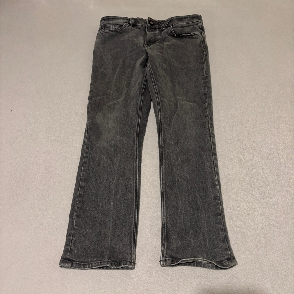 Volcom Mens Vorta Slim Straight Jeans 32 Washed Black Denim Skater Pants